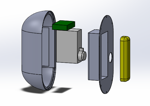 Computer aided design mockup for the internal assembly